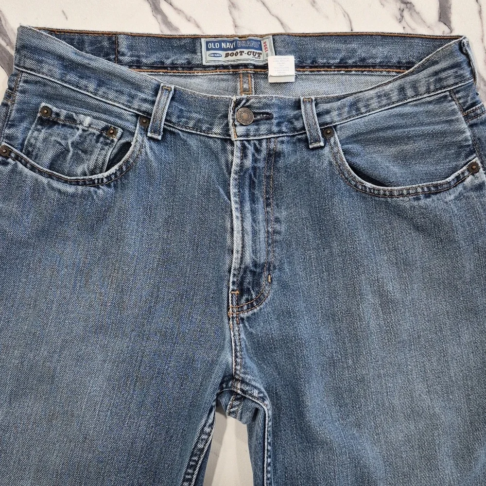 Old Navy 32X34 Boot Cut Vintage 90s Men's Blue Jeans - Picture 4 of 10